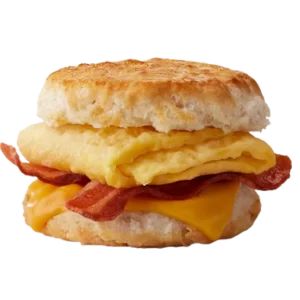 Wendy's Breakfast menu 40 Bacon, Egg & Cheese Biscuit