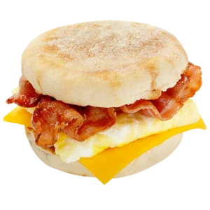 Wendy's Breakfast menu 36 Bacon, Egg & Cheese English Muffin