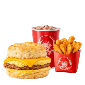 Wendy's Breakfast menu 18 Egg & Cheese Biscuit Combo