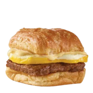 Wendy's Breakfast menu 32 Sausage, Egg & Swiss Croissant